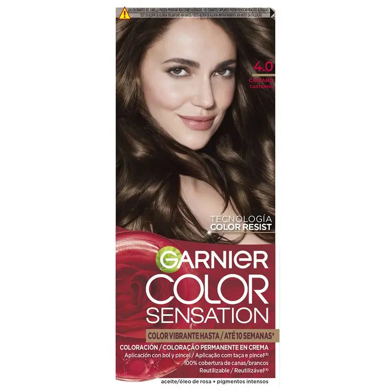 Garnier Color Sensation Cream Permanent Hair Color 4.0 Brown