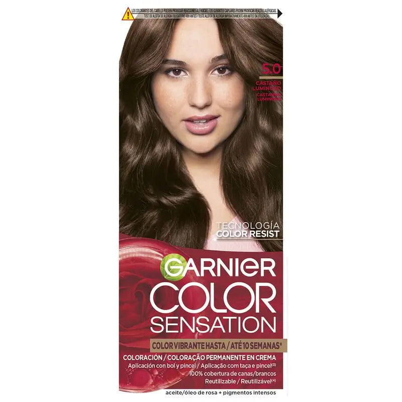 Garnier Color Sensation Cream Permanent Hair Color 5.0 Brown