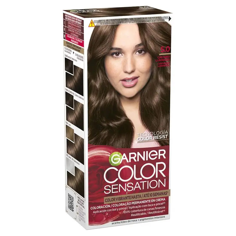 Garnier Color Sensation Cream Permanent Hair Color 5.0 Brown