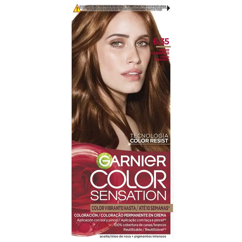 Garnier Color Sensation Cream Permanent Hair Color 6.35 Caramel Blonde