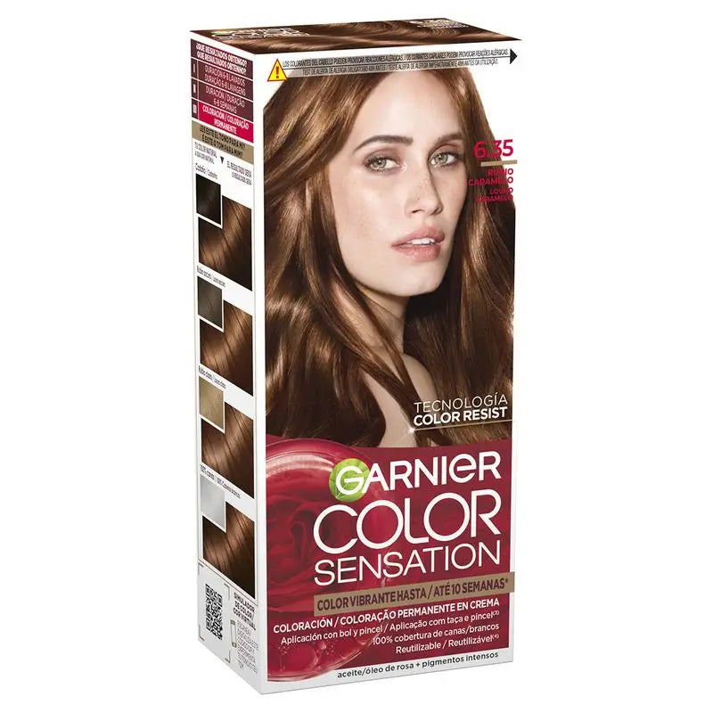 Garnier Color Sensation Cream Permanent Hair Color 6.35 Caramel Blonde