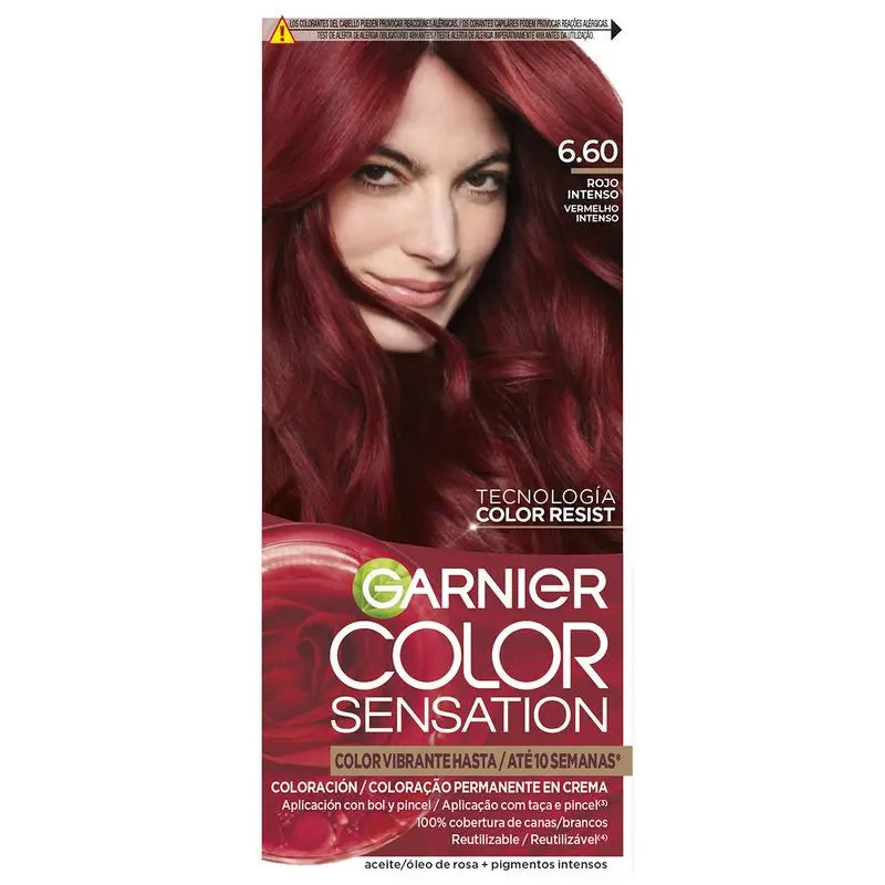 Garnier Color Sensation Permanent Cream Colour 6.60 Intense Red