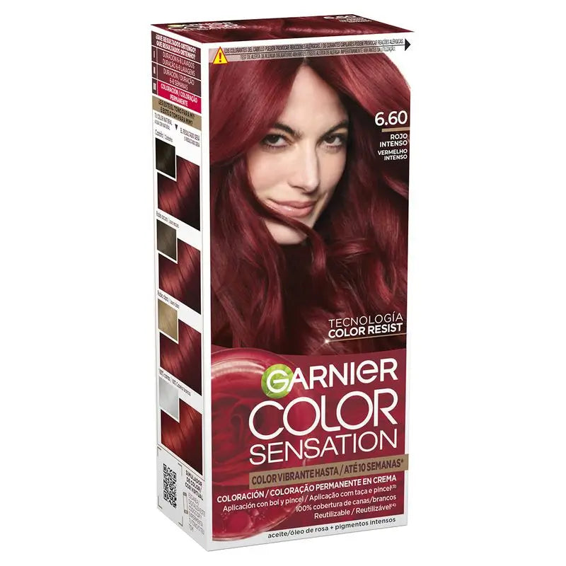 Garnier Color Sensation Permanent Cream Colour 6.60 Intense Red