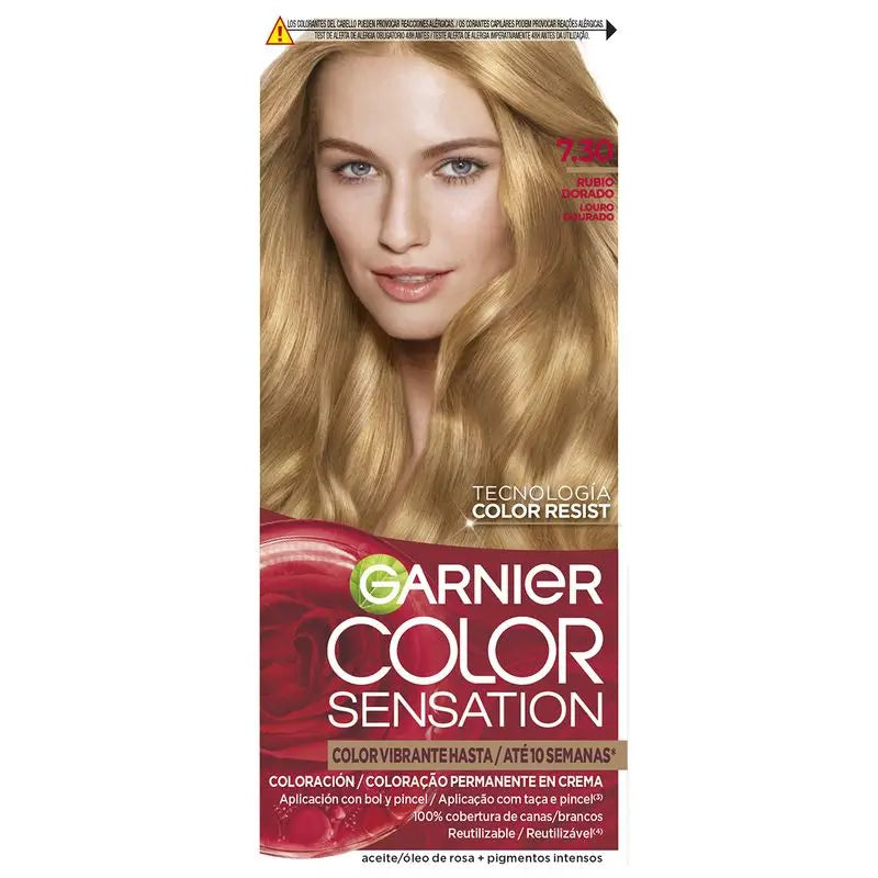 Garnier Color Sensation Cream Permanent Hair Color 7.3 Golden Blonde