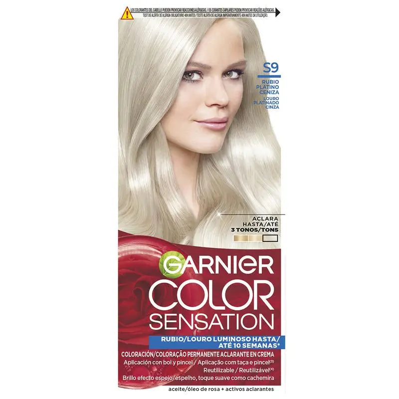 Garnier Color Sensation Cream Permanent Hair Color 9.0 Platinum Ash Blonde