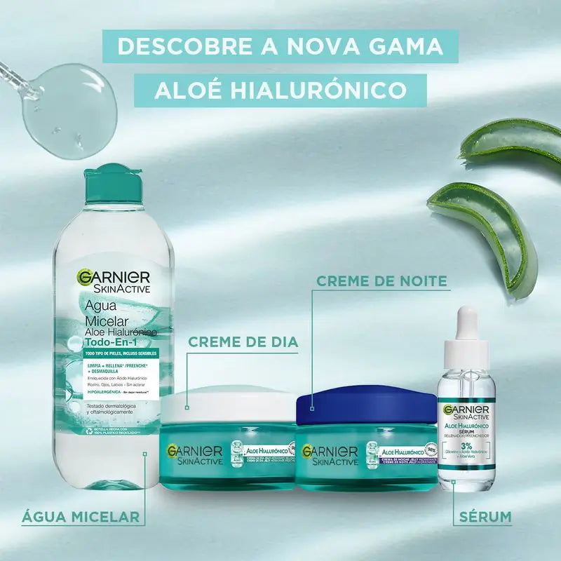 Garnier Aloe Hyaluronic Day Cream With Aloe Vera + Hyaluronic Acid. Moisturises Intensely 48H - Nourishes - Replenishes.