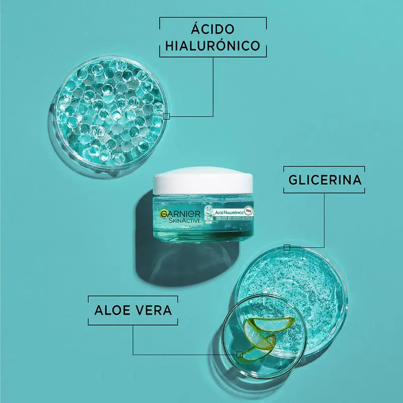 Garnier Aloe Hyaluronic Day Cream With Aloe Vera + Hyaluronic Acid. Moisturises Intensely 48H - Nourishes - Replenishes.