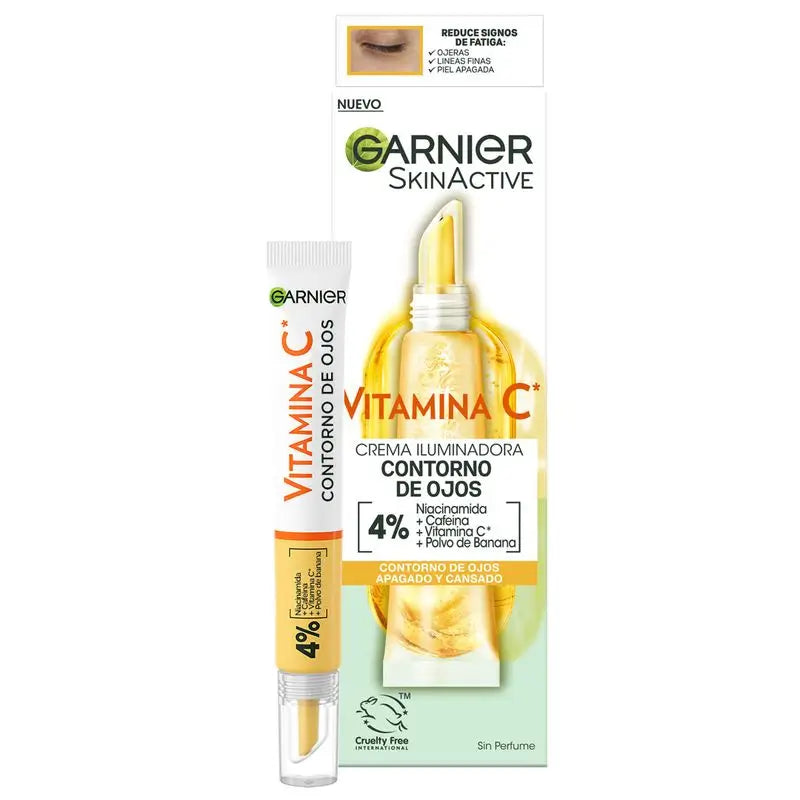 Garnier Brightening Eye Contour Cream with Vitamin C + Niacinamide + Caffeine + Banana Powder