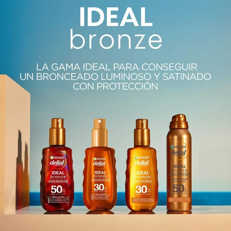 Garnier Delial Ideal Bronze Protective Oil Fps 50 For an Even and Luminous Tan - 150Ml