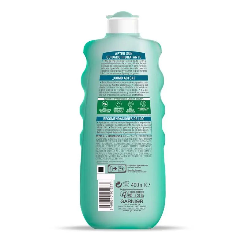 Garnier Delial After Sun Soothing Face & Body Milk With Aloe Vera To Moisturise Skin After Sun Exposure 400Ml