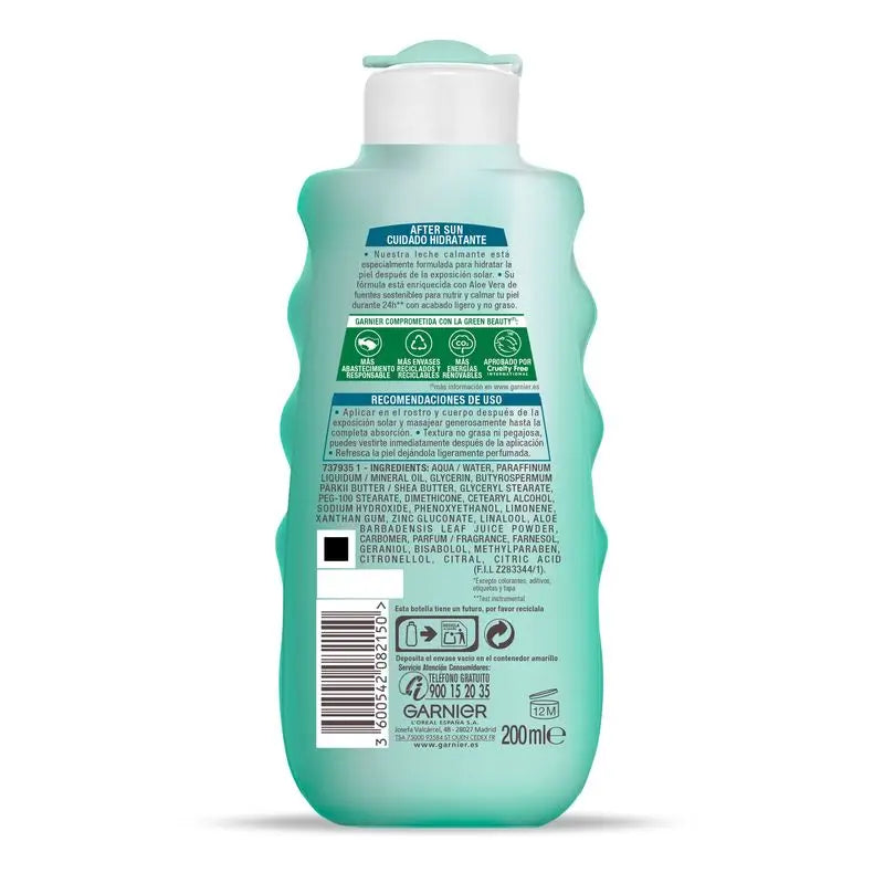 Garnier Delial After Sun Soothing Face & Body Milk With Aloe Vera To Moisturise Skin After Sun Exposure 200Ml