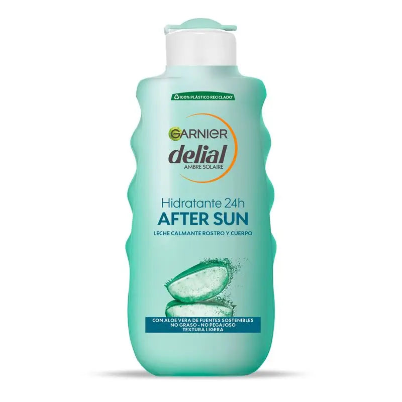 Garnier Delial After Sun Soothing Face & Body Milk With Aloe Vera To Moisturise Skin After Sun Exposure 200Ml