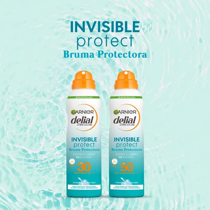 Garnier Delial Invisible Protect Mist Spf 50+ With Vitamin E And Aloe Vera For Face And Body - 200Ml