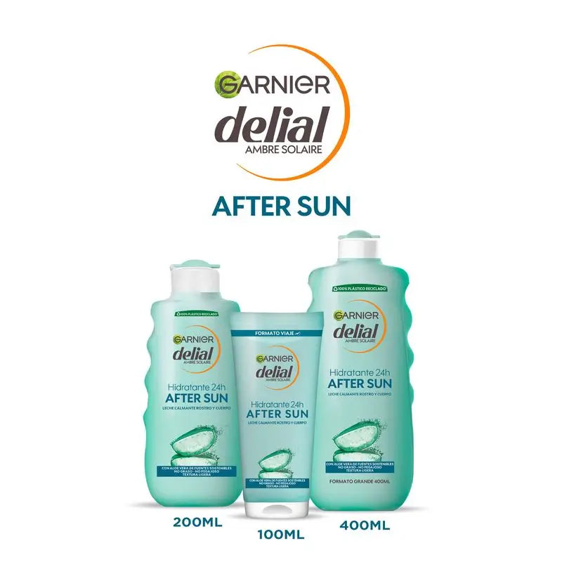 Garnier Delial After Sun Soothing Moisturising Milk With Natural Aloe 100 Ml Travel Format