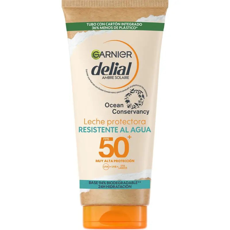 Garnier Delial Delial Protective Milk Eco Designed Spf 50. Formula 94% Biodegradable 175Ml.