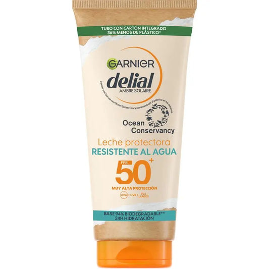 Garnier Delial Delial Protective Milk Eco Designed Spf 50. Formula 94% Biodegradable 175Ml.