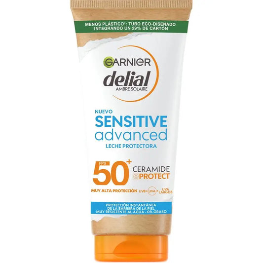 Garnier Delial Sensitive Advanced Sunscreen Milk for Fair, Sensitive and Sun Intolerant Skin Ip50+ - 175 Ml.