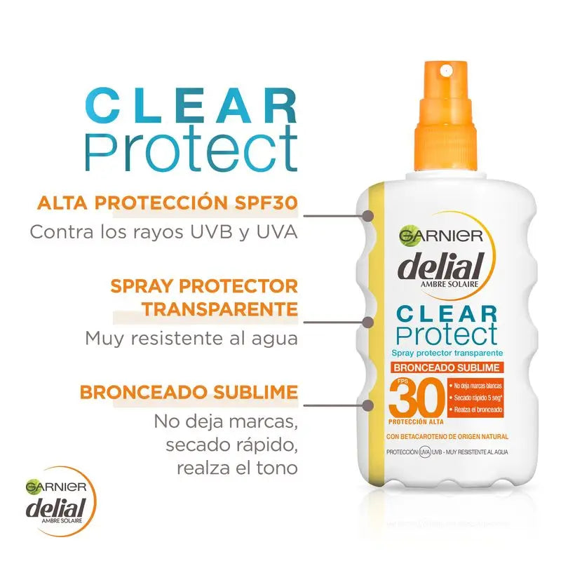 Garnier Delial Delial Invisible Protect Bronze Sun Spray Spf 30 With Vitamin E, 200Ml