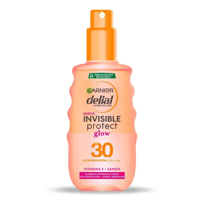 Garnier Delial Delial Invisible Protect Glow Sun Spray Spf 30 with Vitamin E and Watermelon Extract - 150Ml