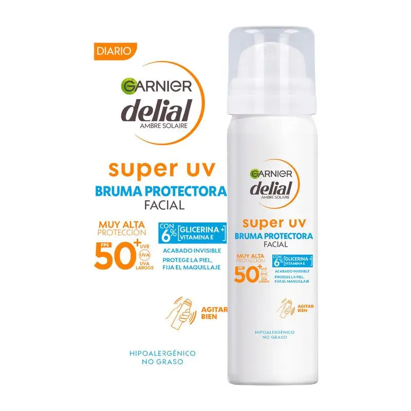 Garnier Delial Super Uv Fps50+ Protective Face Mist With Invisible Texture - 75Ml