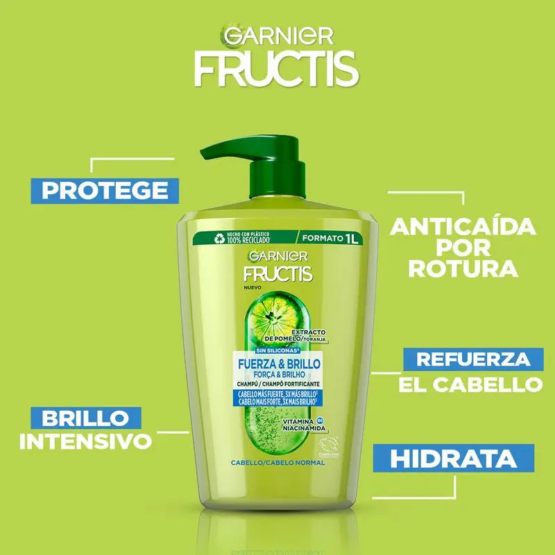 Garnier Fructis Strength & Shine Shampoo For Normal Hair - 380 Ml