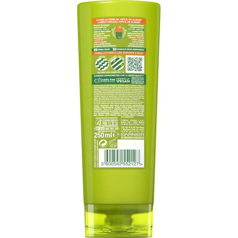 Garnier Fructis Smooth & Shine Conditioner Straight, Stubborn or Difficult to Straighten Hair 250 Ml