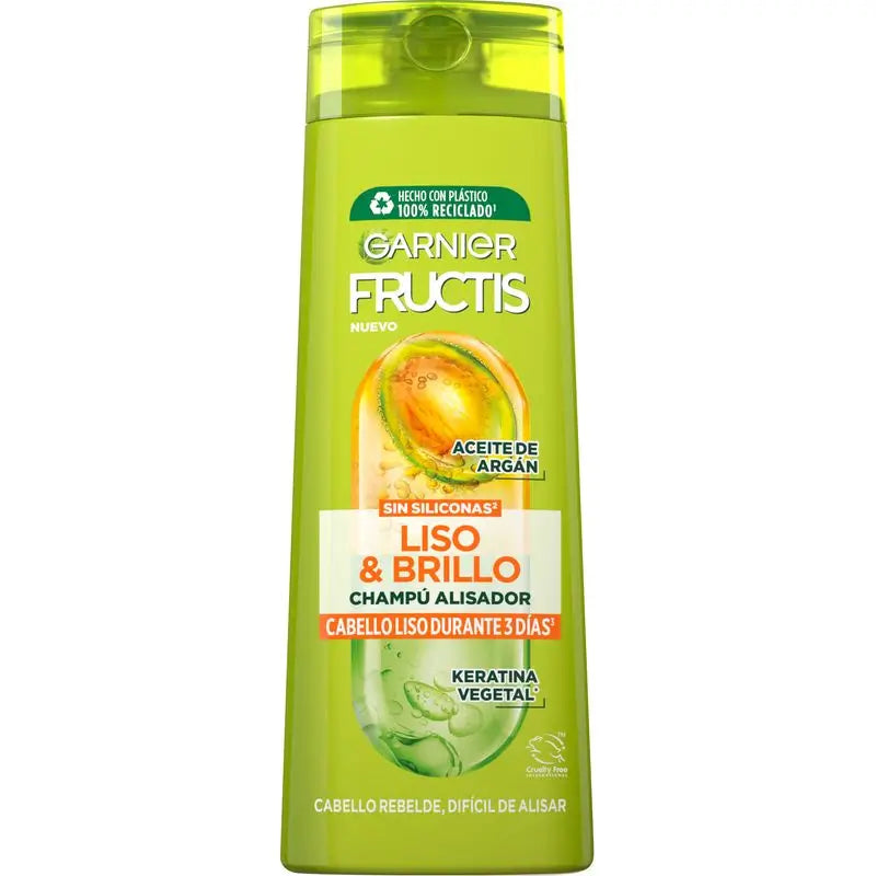 Garnier Fructis Smooth & Shine Shampoo for Straight, Stubborn or Difficult to Straighten Hair 380 Ml