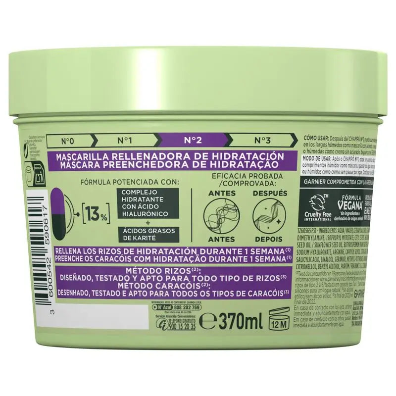 Garnier Fructis Curl Method Curl Mask #2 For Hydrated Curls For 1 Week 370Ml