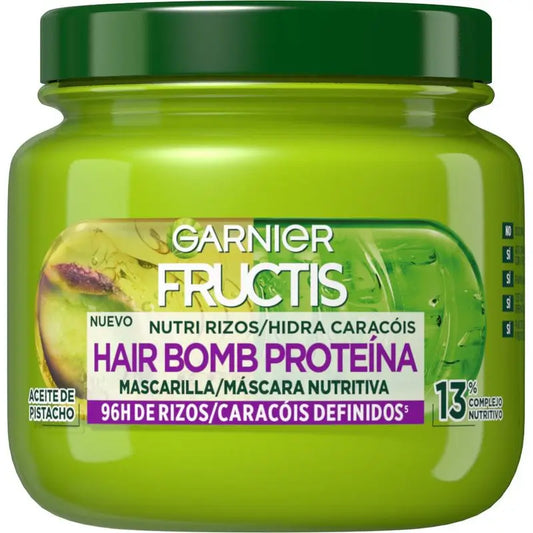 Garnier Fructis Nutri Curls Hair Bomb Protein Nourishing Hair Mask With Pistachio Oil 320 Ml.