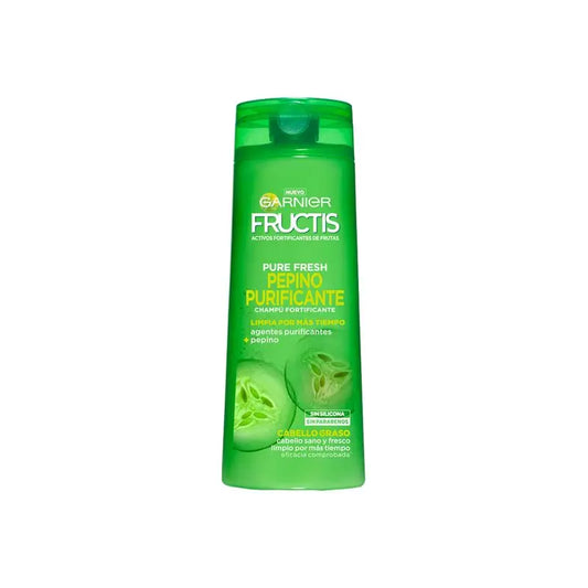 Garnier Fructis Pure Fresh Cucumber Purifying Purifying Shampoo Oily Hair 380 Ml