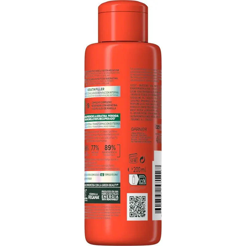 Garnier Fructis Keratin Filler Intensive Treatment Goodbye Damage With Marula Oil For Damaged Hair 200Ml