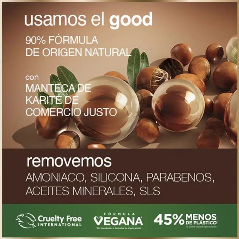 Garnier Good Permanent Colouring Ammonia Free, 90% Natural Origin Shade 2.0 Truffle Black.