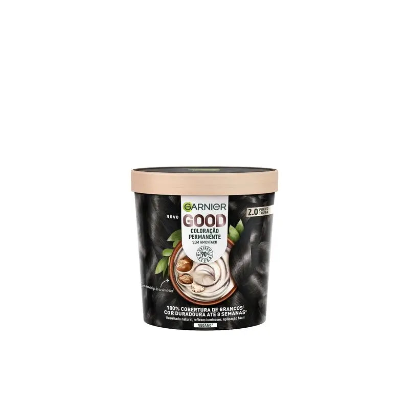 Garnier Good Permanent Colouring Ammonia Free, 90% Natural Origin Shade 2.0 Truffle Black.