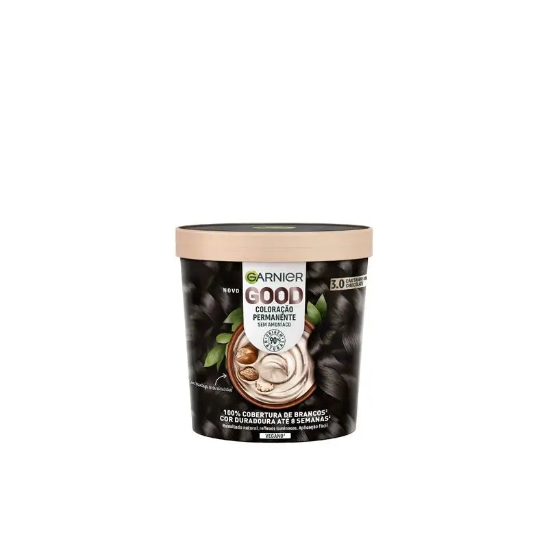 Garnier Good Permanent Colouring Ammonia Free, 90% Natural Origin Shade 3.0 Chocolate Brown.