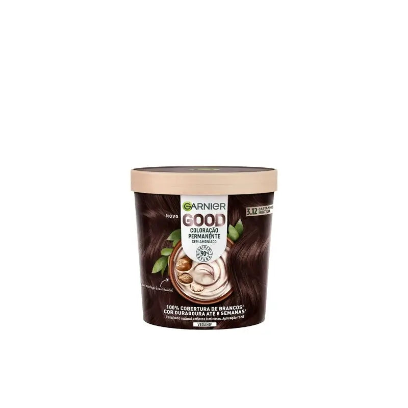 Garnier Good Permanent Colouring Ammonia Free, 90% Natural Origin Shade 3.12 Cranberry Brown.