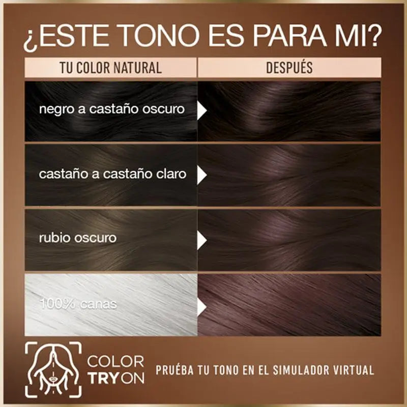 Garnier Good Permanent Colouring Ammonia Free, 90% Natural Origin Shade 4.15 Brown Glacé Brown.