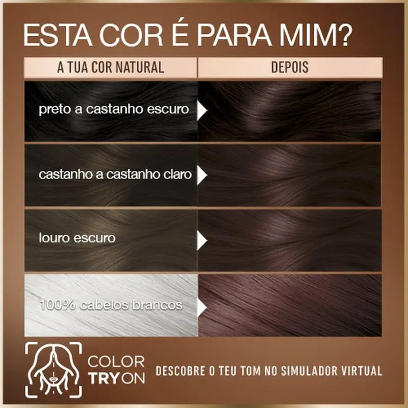 Garnier Good Permanent Colouring Ammonia Free, 90% Natural Origin Shade 4.15 Brown Glacé Brown.