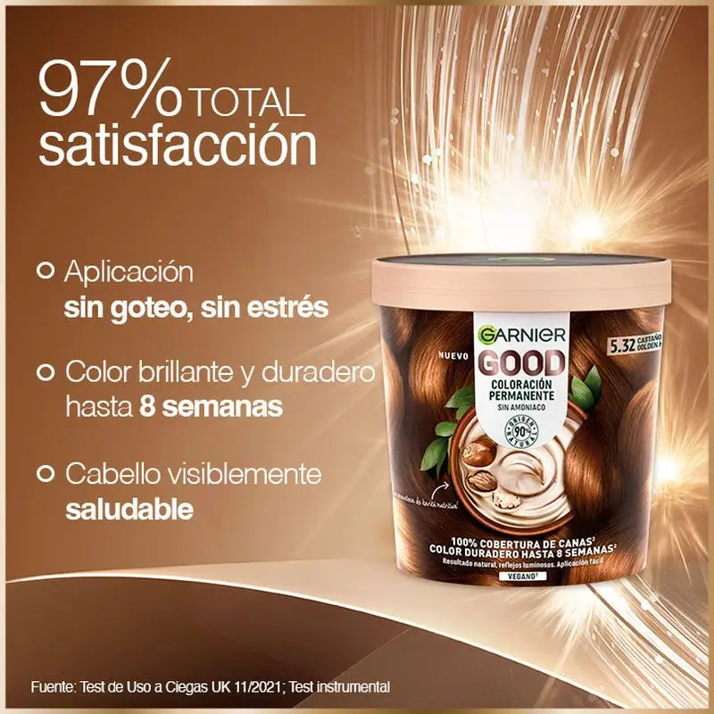 Garnier Good Permanent Colouring Ammonia Free, 90% Natural Origin Shade 5.32 Burnished Sunset