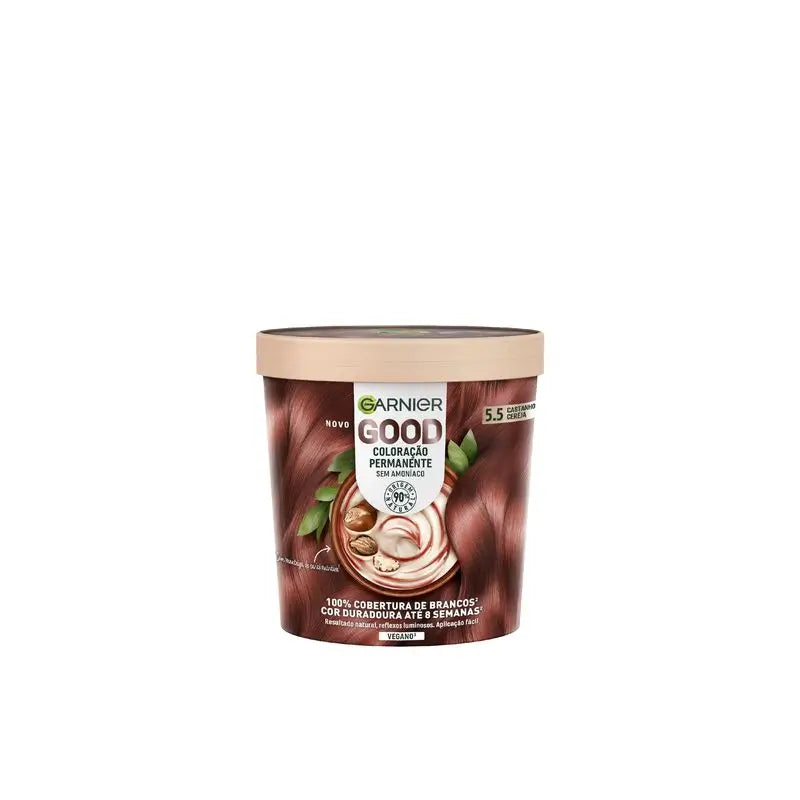 Garnier Good Permanent Colouring Ammonia Free, 90% Natural Origin Shade 5.5 Cherry Brown