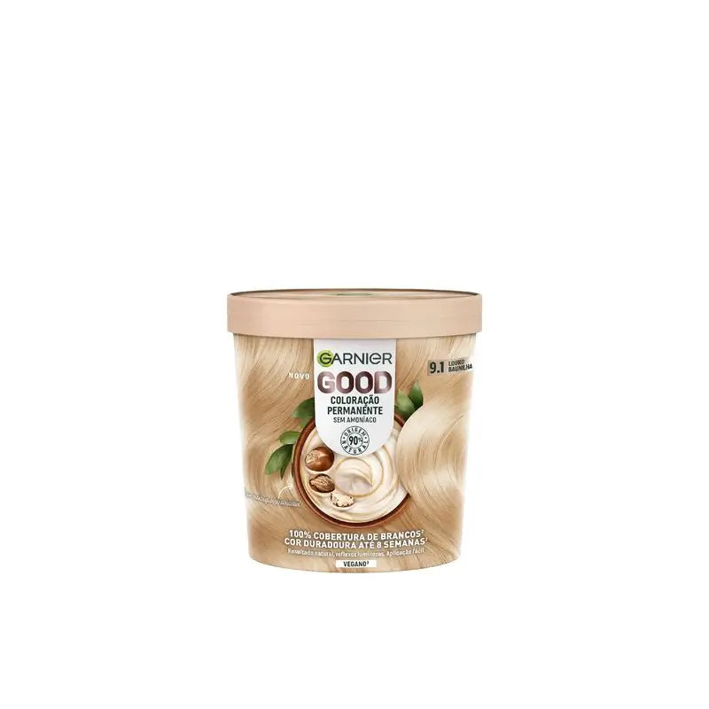 Garnier Good Permanent Colouring Ammonia Free, 90% Natural Origin Shade 9.1 Vanilla Blonde.