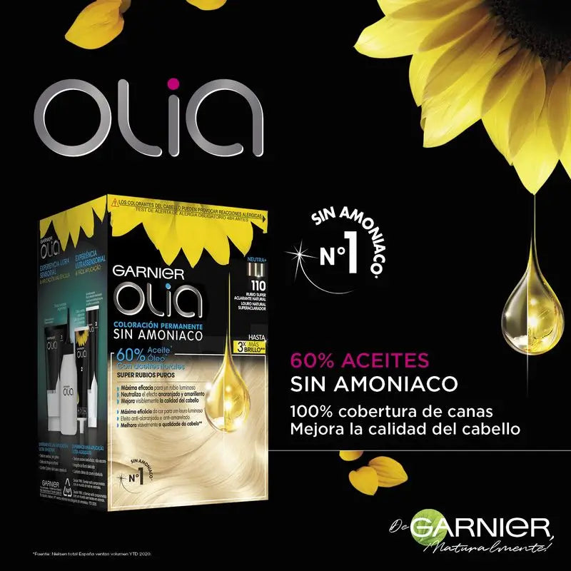 Garnier Olia Ammonia Free Permanent Colouring With Natural Floral Oils - Super Lightening Natural Blonde Olia 110