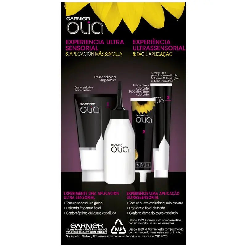 Garnier Olia Permanent Colouring Ammonia Free, Pleasant Smelling With Natural Floral Oils - Bold Violet Electric 4.26