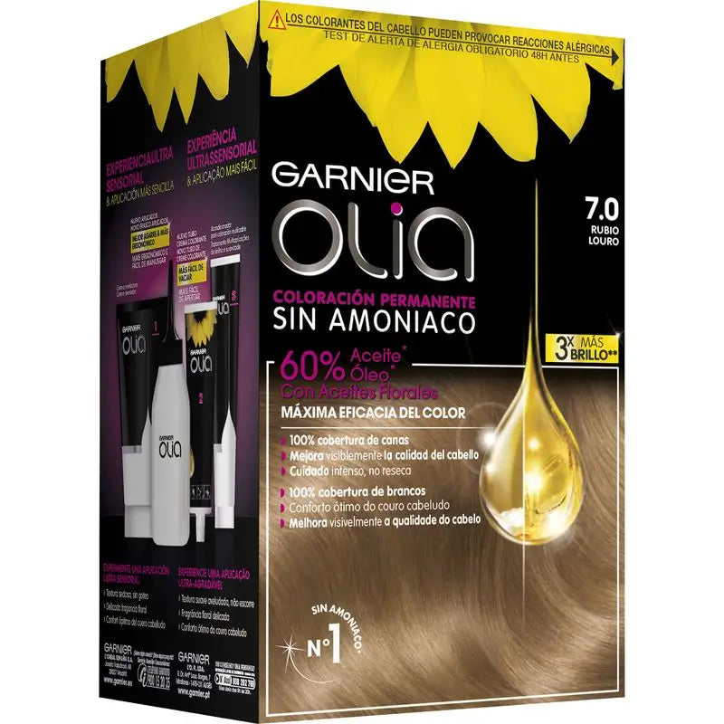 Garnier Olia Ammonia-Free Permanent Colouring For A Pleasant Smell With Natural Floral Oils - Blonde 7.0