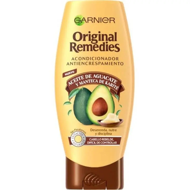 Garnier Original Remedies Avocado Oil & Shea Butter Conditioner For Unruly & Frizzy Hair 250ml