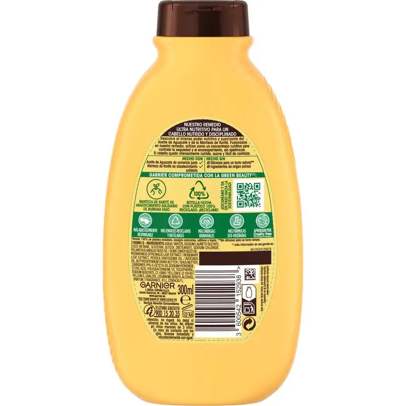 Garnier Original Remedies Avocado Oil & Shea Butter Shampoo For Unruly & Frizzy Hair 300 Ml