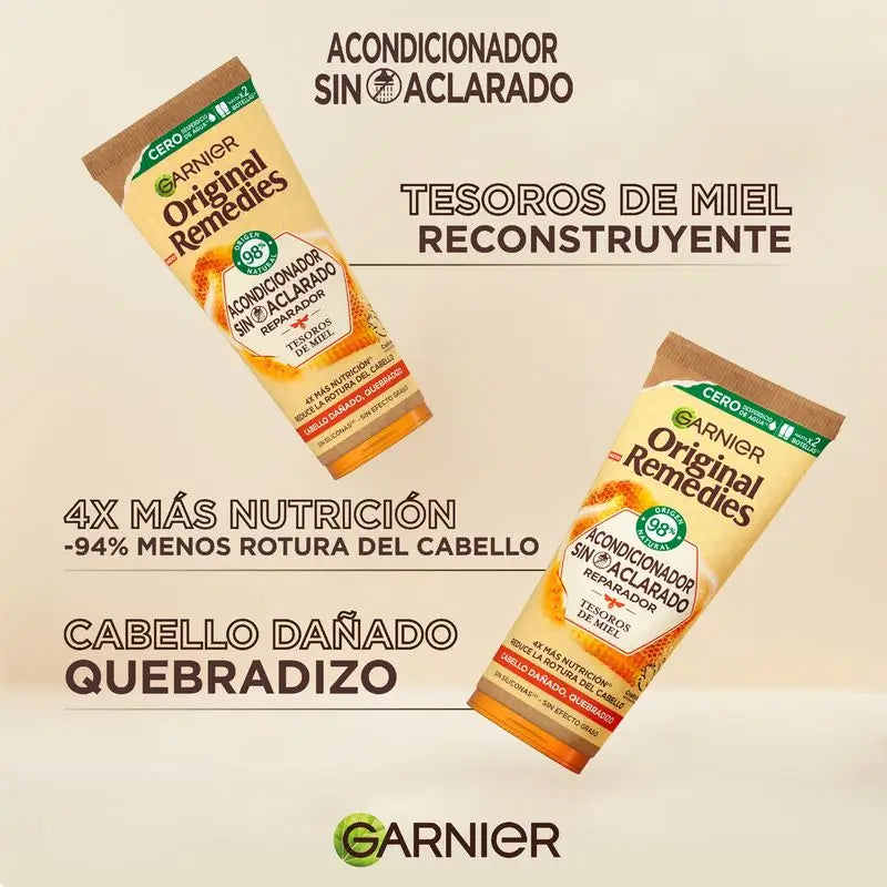 Garnier Original Remedies Leave-In Conditioner Honey Treasures for Damaged & Brittle Hair - 200 Ml