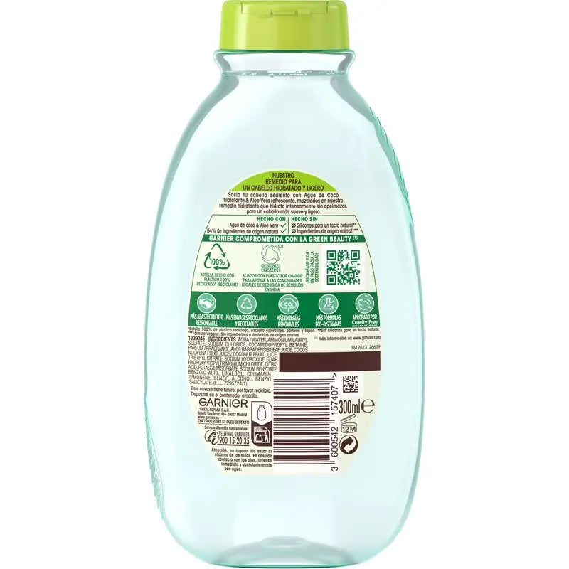 Garnier Original Remedies Coconut Water & Aloe Vera Moisturising Shampoo 300 Ml