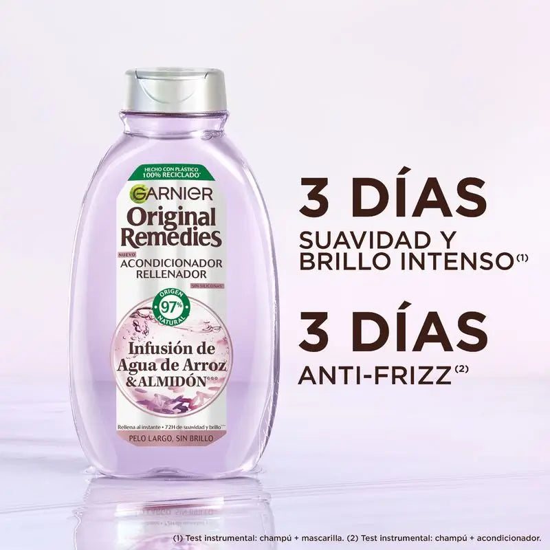 Garnier Original Remedies Rice Water Infused Replenishing Shampoo for Long, Shine-less Hair