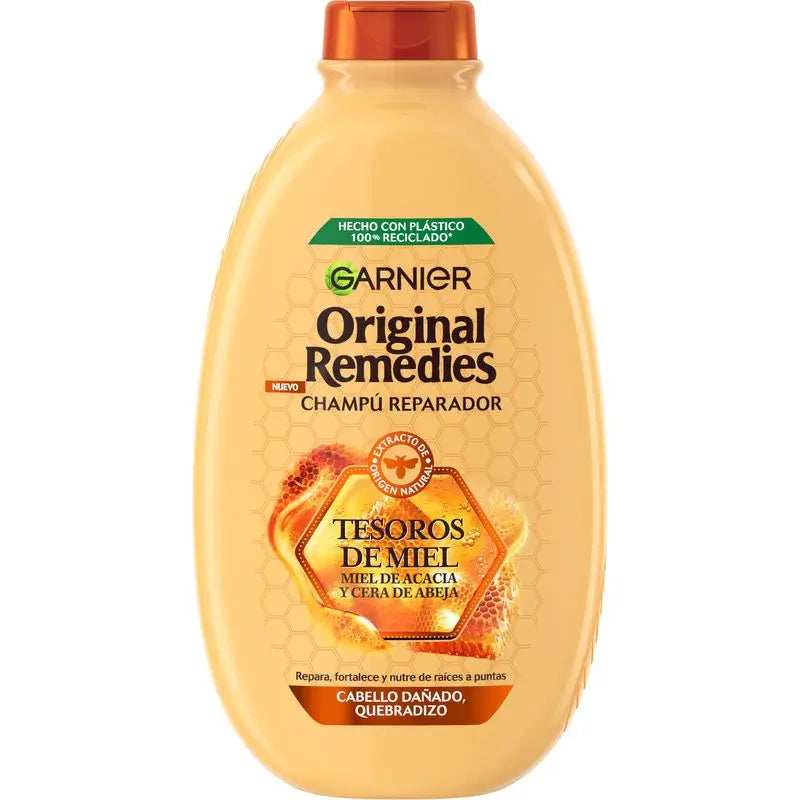 Garnier Original Remedies Honey Treasures Repairing Shampoo for Dry & Brittle Hair 600 Ml