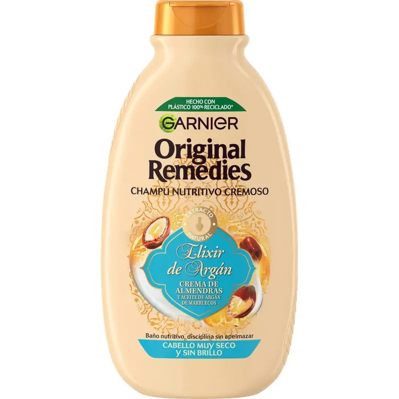 Garnier Original Remedies Argan Elixir Creamy Nourishing Shampoo Silicone Free For Very Dry & Shiny Hair 300 Ml